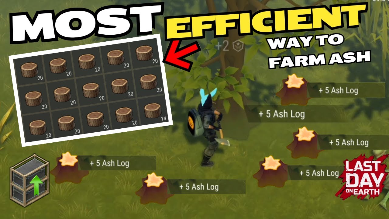 THE MOST EFFICIENT WAY TO FARM ASH LOGS - UPGRADE YOUR RACKS - Last Day on Earth