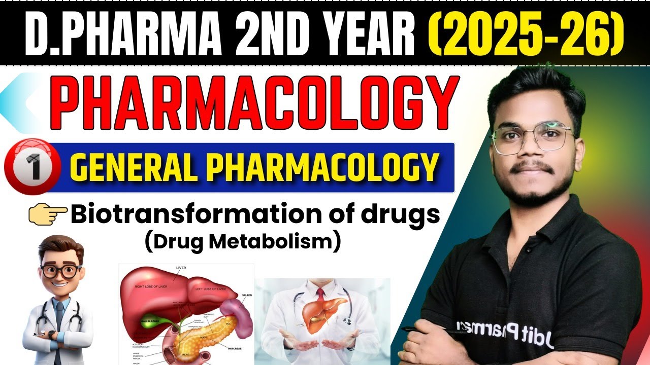 D Pharma 2nd Year | Biotransformation of Drugs | Drug Metabolism | General Pharmacology |