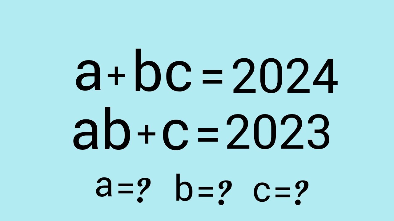 Germany | Can you solve this ? | A Nice Math Olympiad Problem (a, b, c)=? 