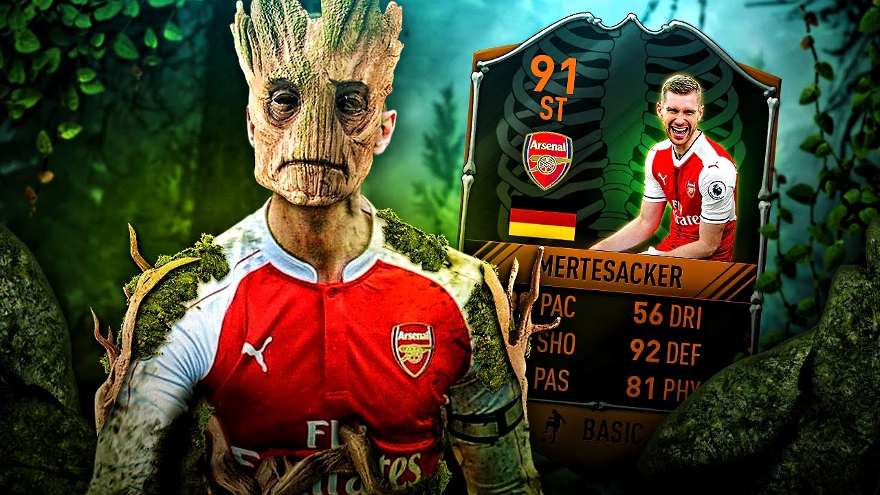 ULTIMATE SCREAM STRIKER MERTESACKER AND THE IMPOSSIBLE HAT TRICK CHALLENGE! FIFA 17 ULTIMATE TEAM