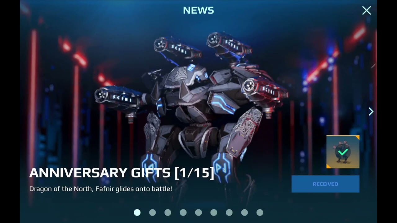 war robots fafnir free anniversary gift