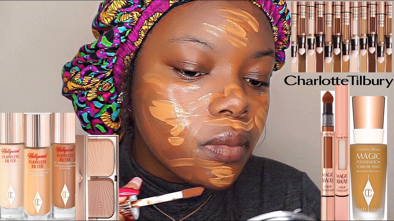 Dark Skin Foundation Routine | Charlotte Tilbury Makeup (WOC)