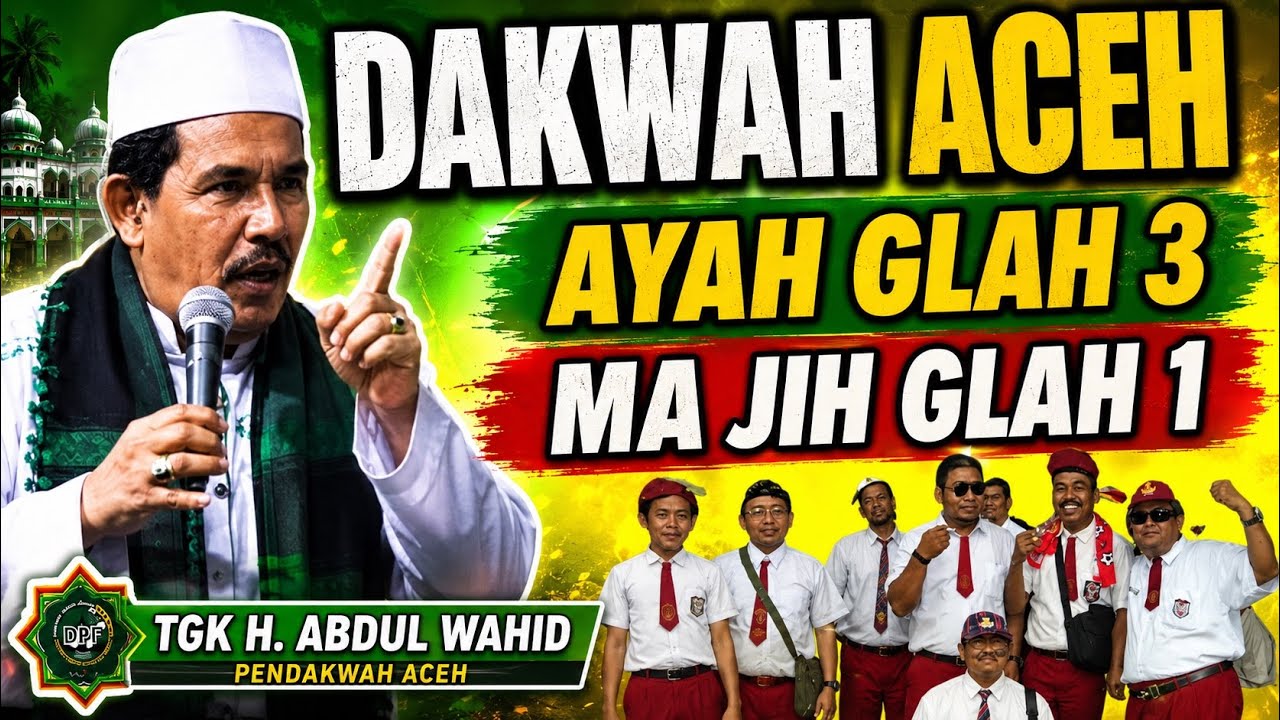 Dakwah Aceh Tgk H Abdul Wahid Tualang Cut Paling lucu - Darul Falah Matang Keh