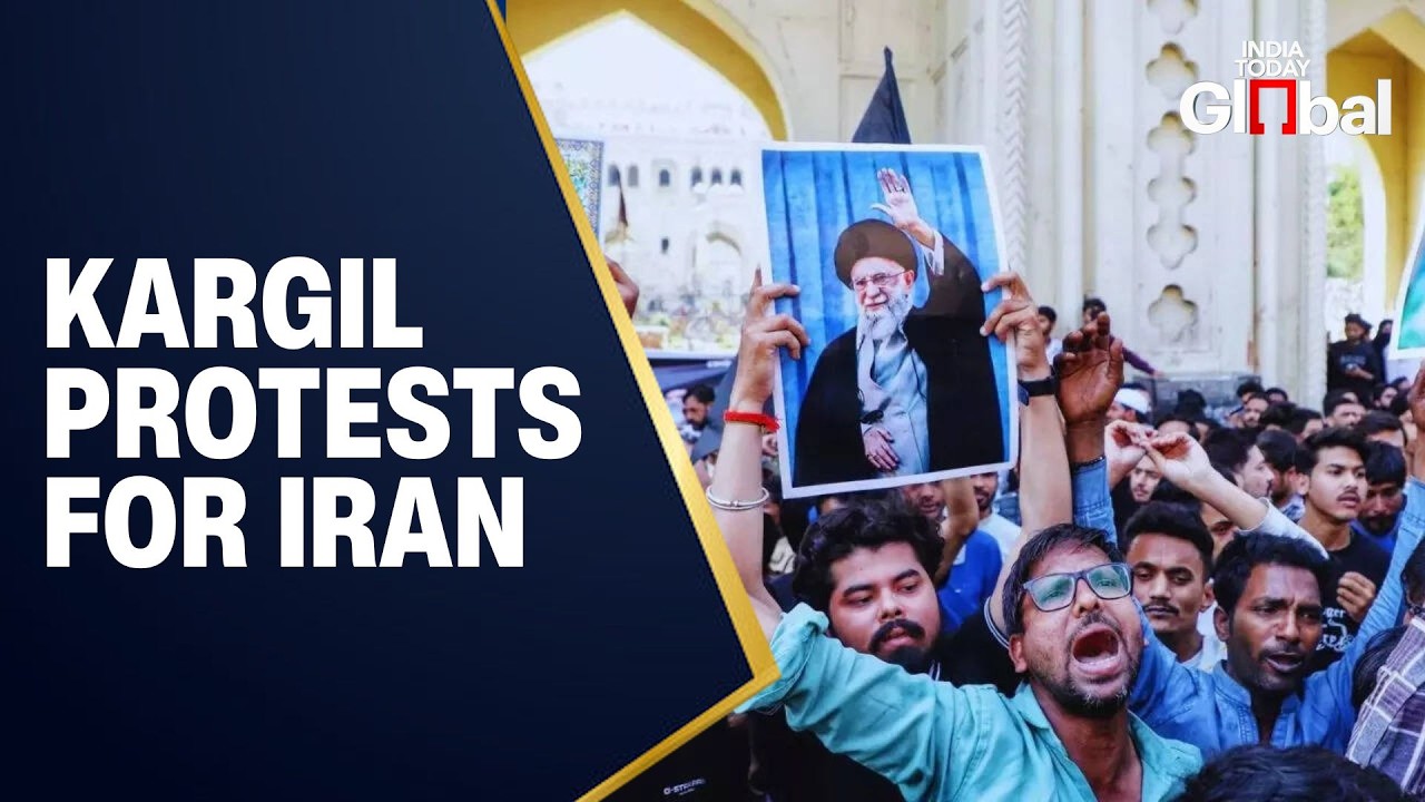 LIVE: Thousands Protest in Kargil Over Khamenei Killing After US-Israel Strikes on Iran