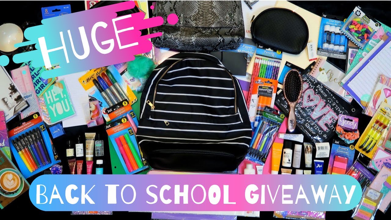 BIGGEST BACK TO SCHOOL GIVEAWAY EVER!!! | Open | 2019 | School Supplies, Makeup & MORE!