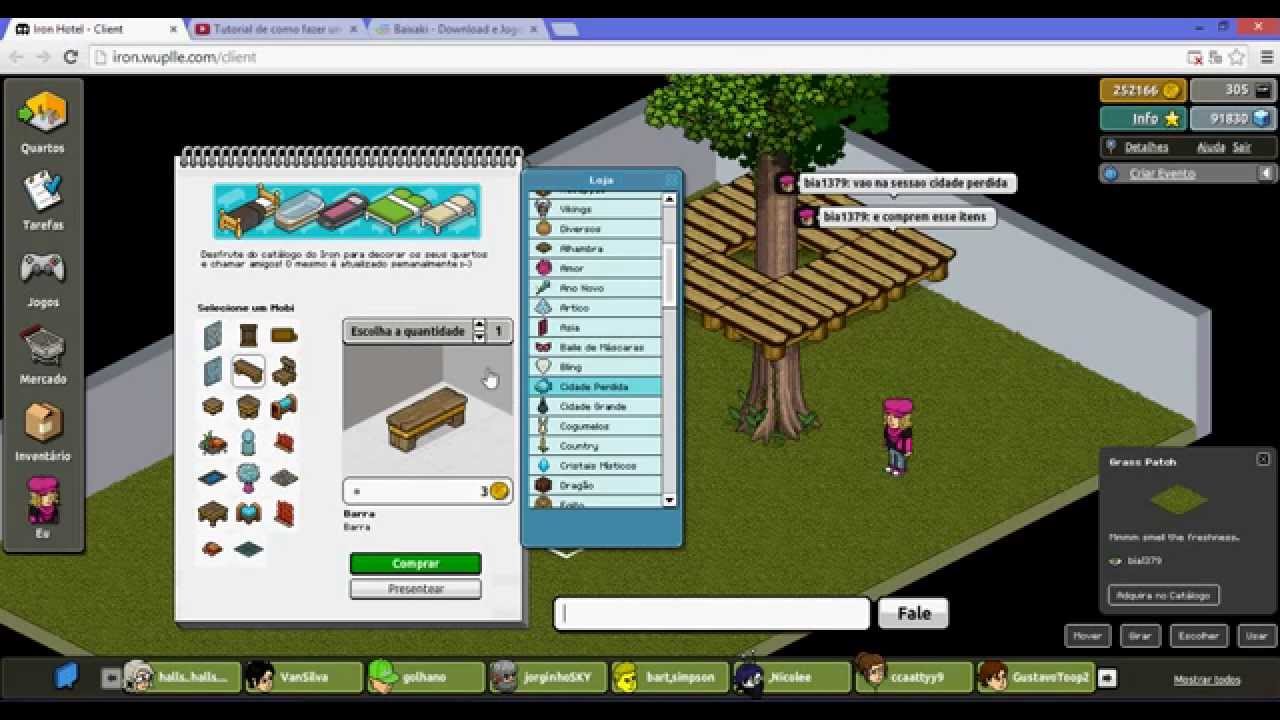 como fazer uma casa da arvore no habbo
