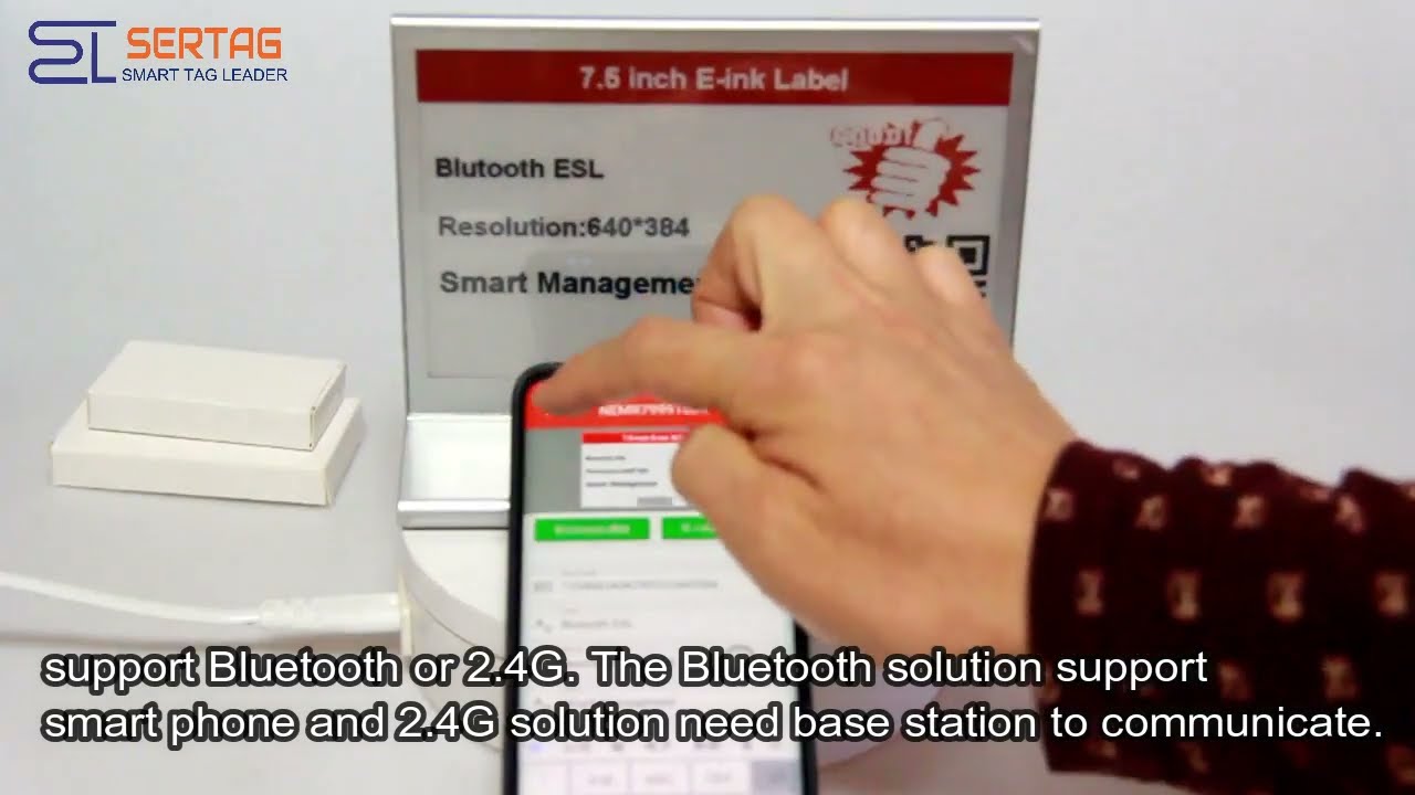 Sertag  7.5inch double sides  digital table-top signage or name plates