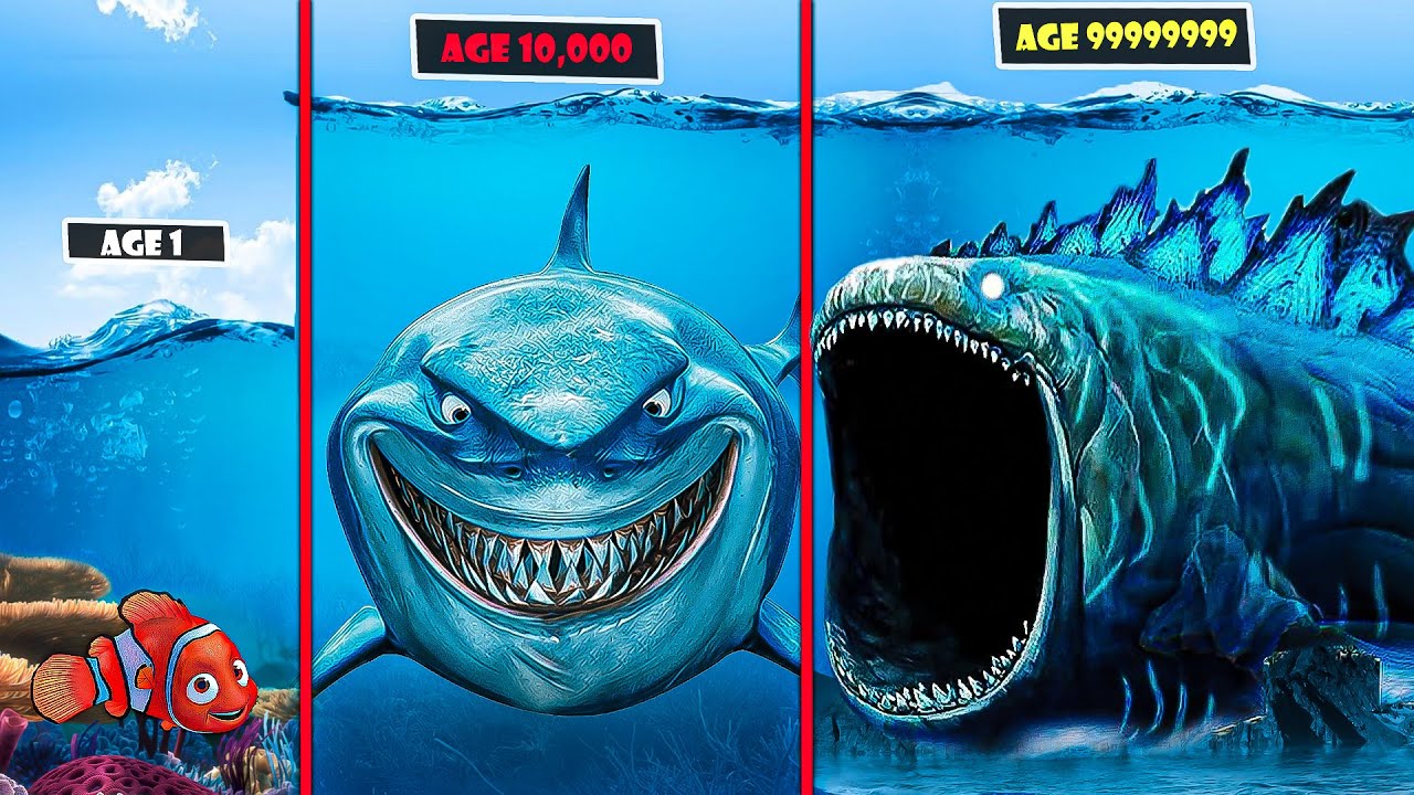 Growing Smallest Fish into Biggest Fish in GTA 5! THE BLOOP FISH MONSTER GIANT FINDING NEMO