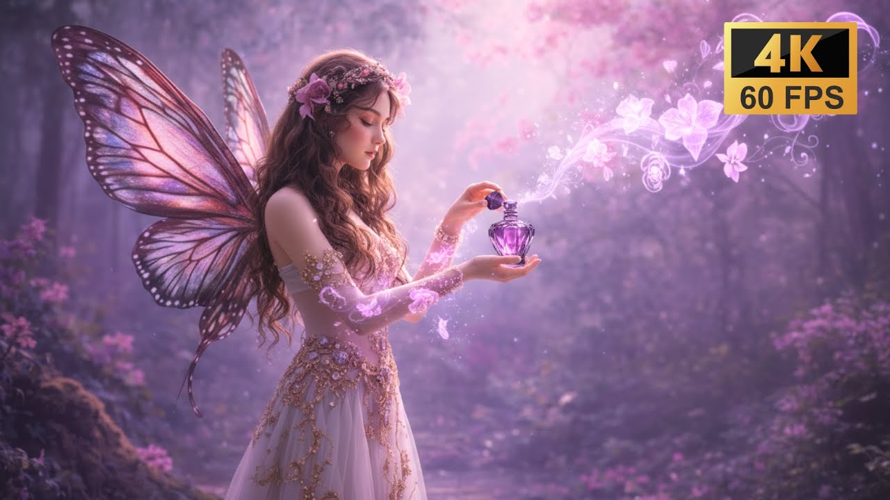 Golden Light Fairy of the Forest | AI Fantasy Music Video in 4K | Fantasy Highland