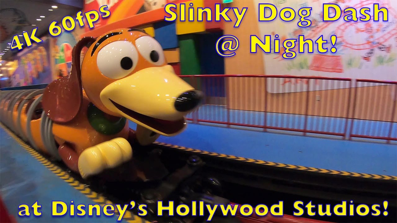 Slinky Dog Dash at Night @ Disney's Hollywood Studios (March 3, 2020) 4K 60fps