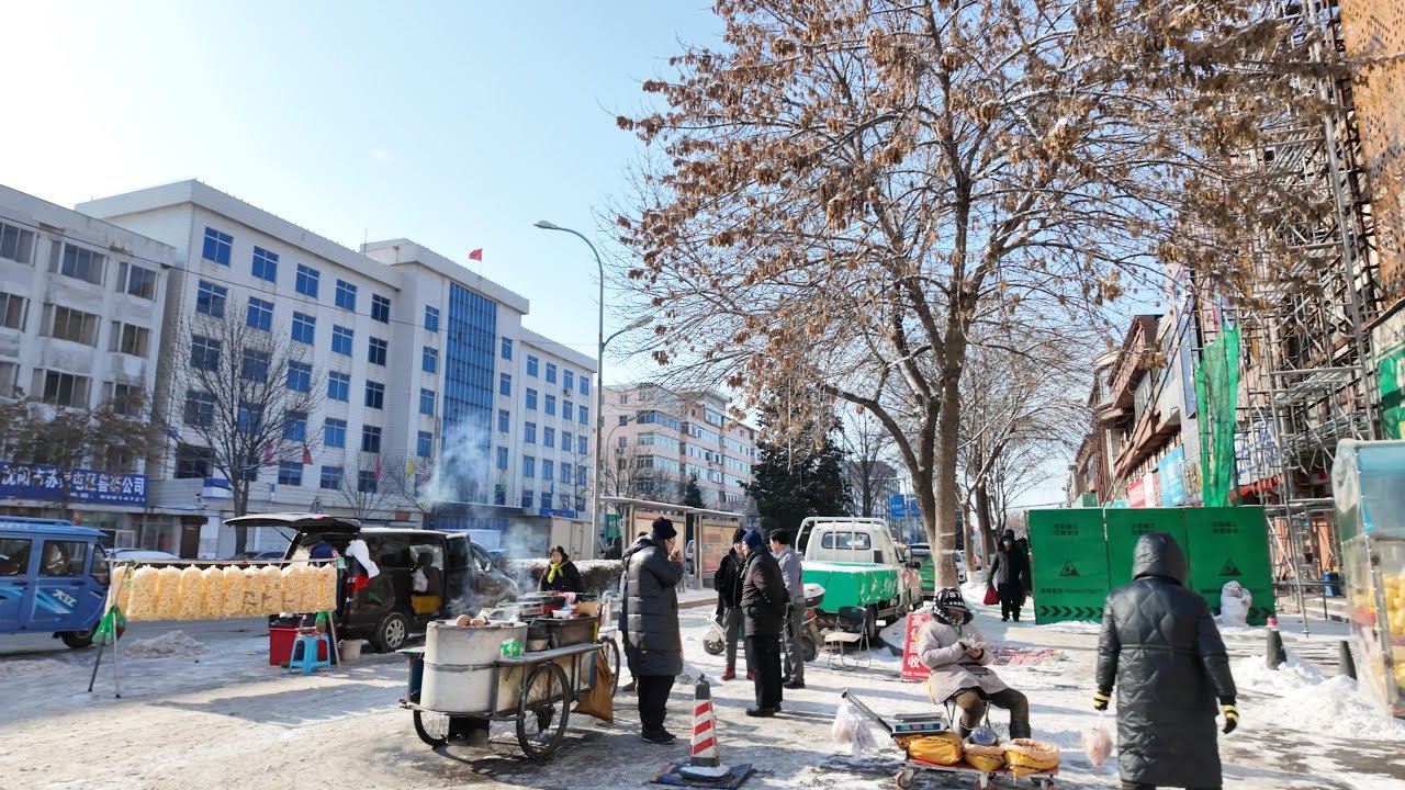 Спокойная прогулка после снегопада на улице Баочунь в Шэньяне 🇨🇳