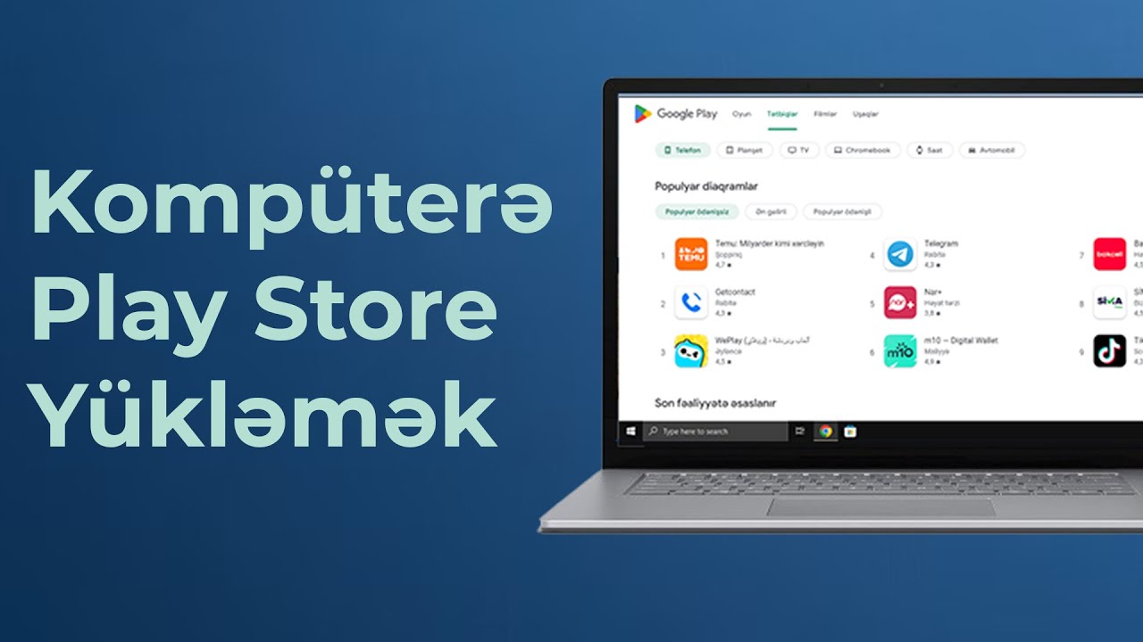 Kompüterə play store yükləmək