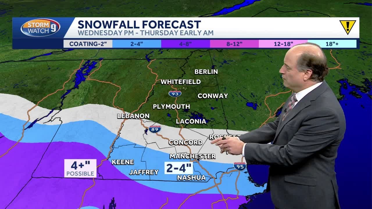 Video: Light snow Tuesday morning in New Hampshire