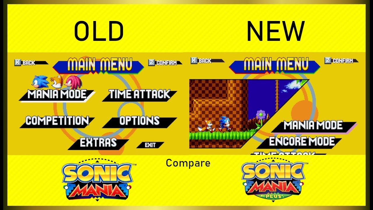 [Compare] Sonic Mania (Plus) Version Compare (PC)