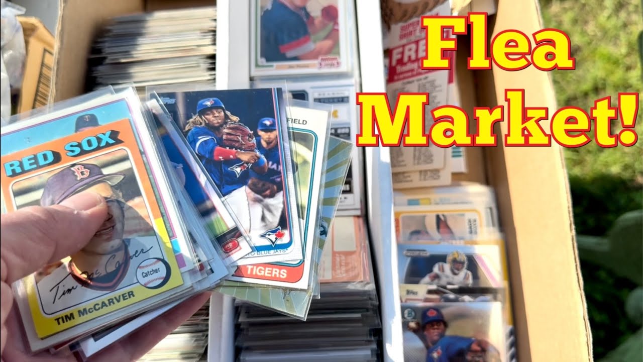 BASEBALL CARD HUNT AT THE OUTDOOR FLEA MARKET AND ANTIQUE STORE!