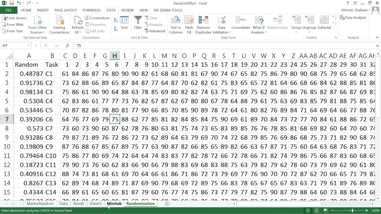 Fixed vs Random Effect Model Design of Experiments Explained with Examples Using Excel and Minitab