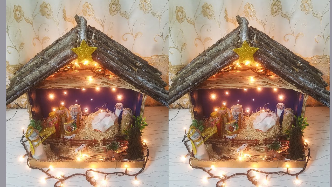 NACIMIENTO RECICLANDO CARTÓN / Como Hacer un Belen o Pesebre 2019 / CHRISTMAS Home Decor 2019