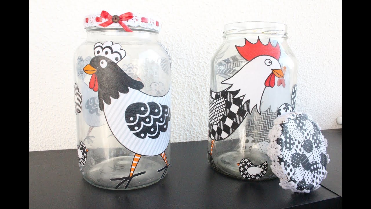 DECOUPAGE EM VIDRO COM PATCHWORK DE GALINHA ❤ - CURSO DE ARTESANATO BELLA ART'S