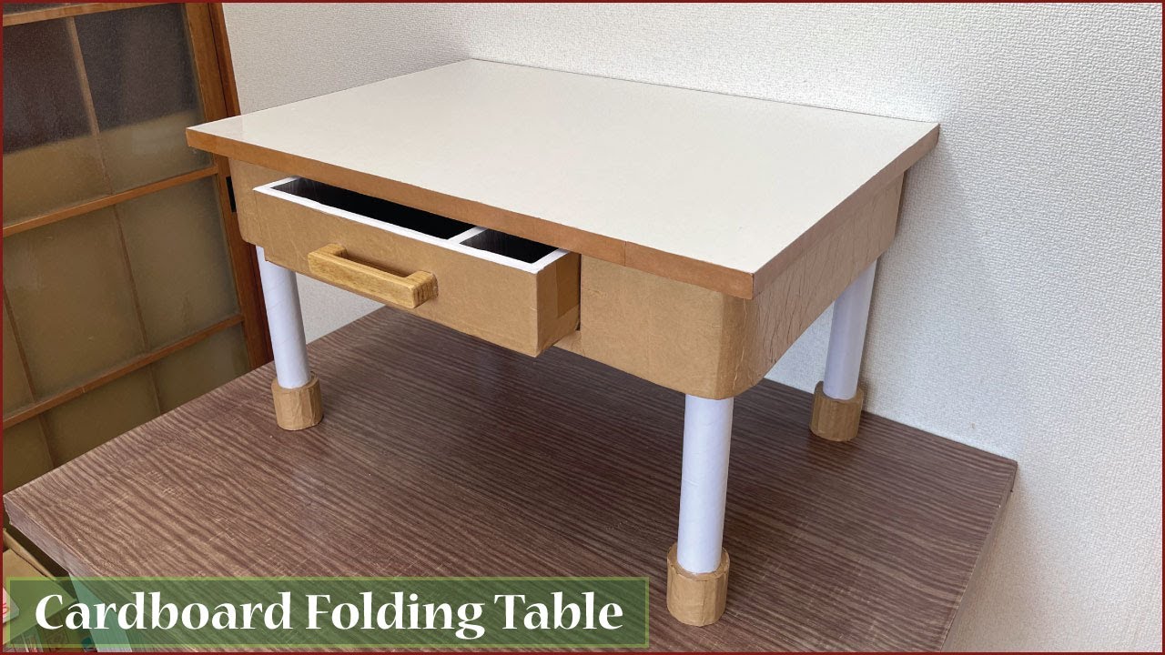 How to make cardboard table || Cardboard and wood fusion