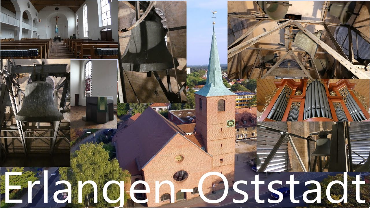Erlangen (ER) Glocken der evang.-luth. Markuskirche (Turmaufnahme)