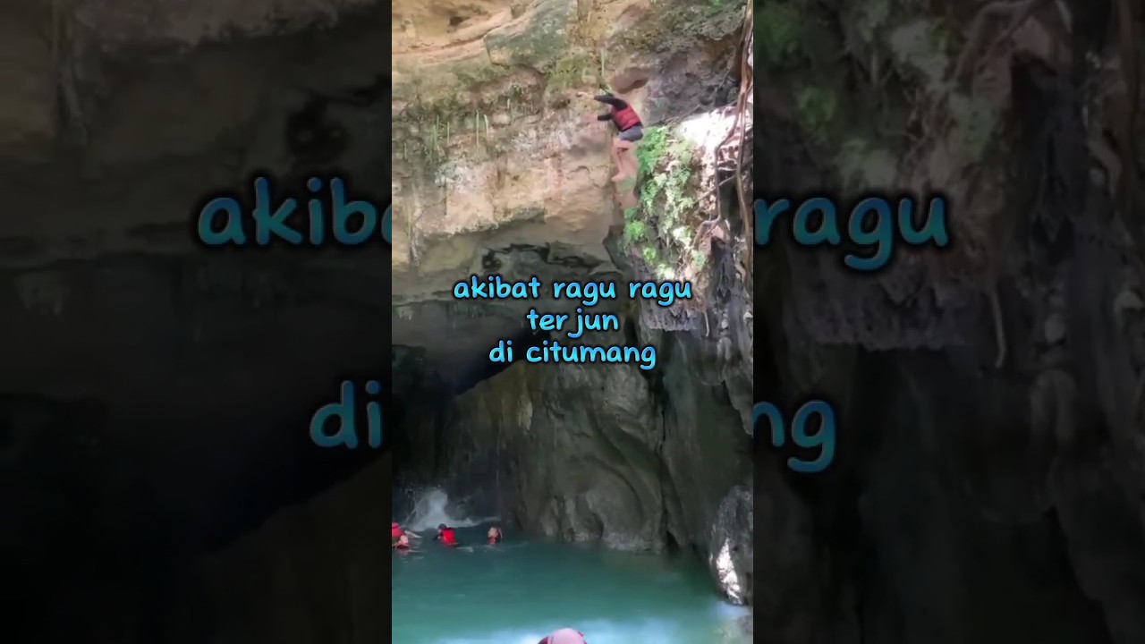 akibat ragu ragu terjun di Citumang pangandaran #citumang #pangandaran #shorts #short #shortvideo