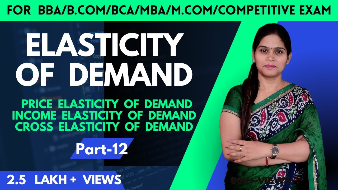 Price Elasticity Of Demand | Income Elasticity | Cross Elasticity | Economics | BBA | B.COM | MBA