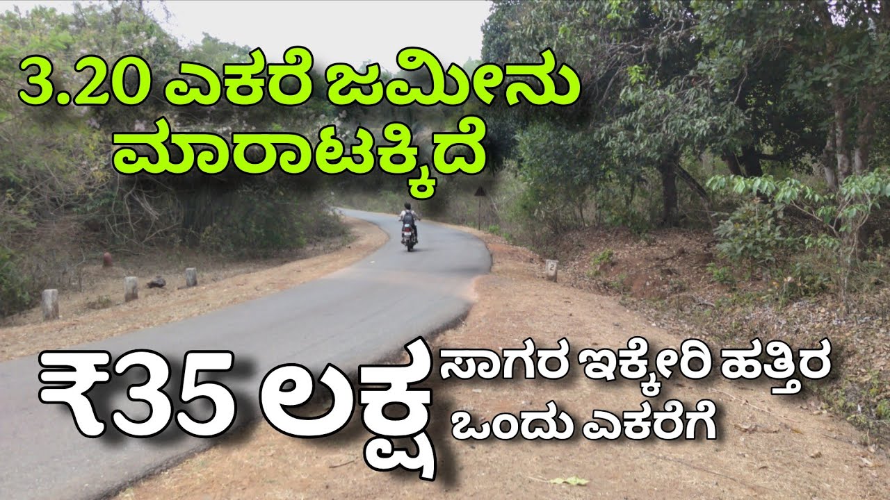 #05 3.20 ಎಕರೆ ಕೃಷಿಗೆ ಯೋಗ್ಯವಾದ ಭೂಮಿ ಸಾಗರ ಇಕ್ಕೇರಿ ಹತ್ತಿರ ಮಾರಾಟಕ್ಕಿದೆ ₹35 ಲಕ್ಷ ಒಂದು ಎಕರೆಗೆ #property 