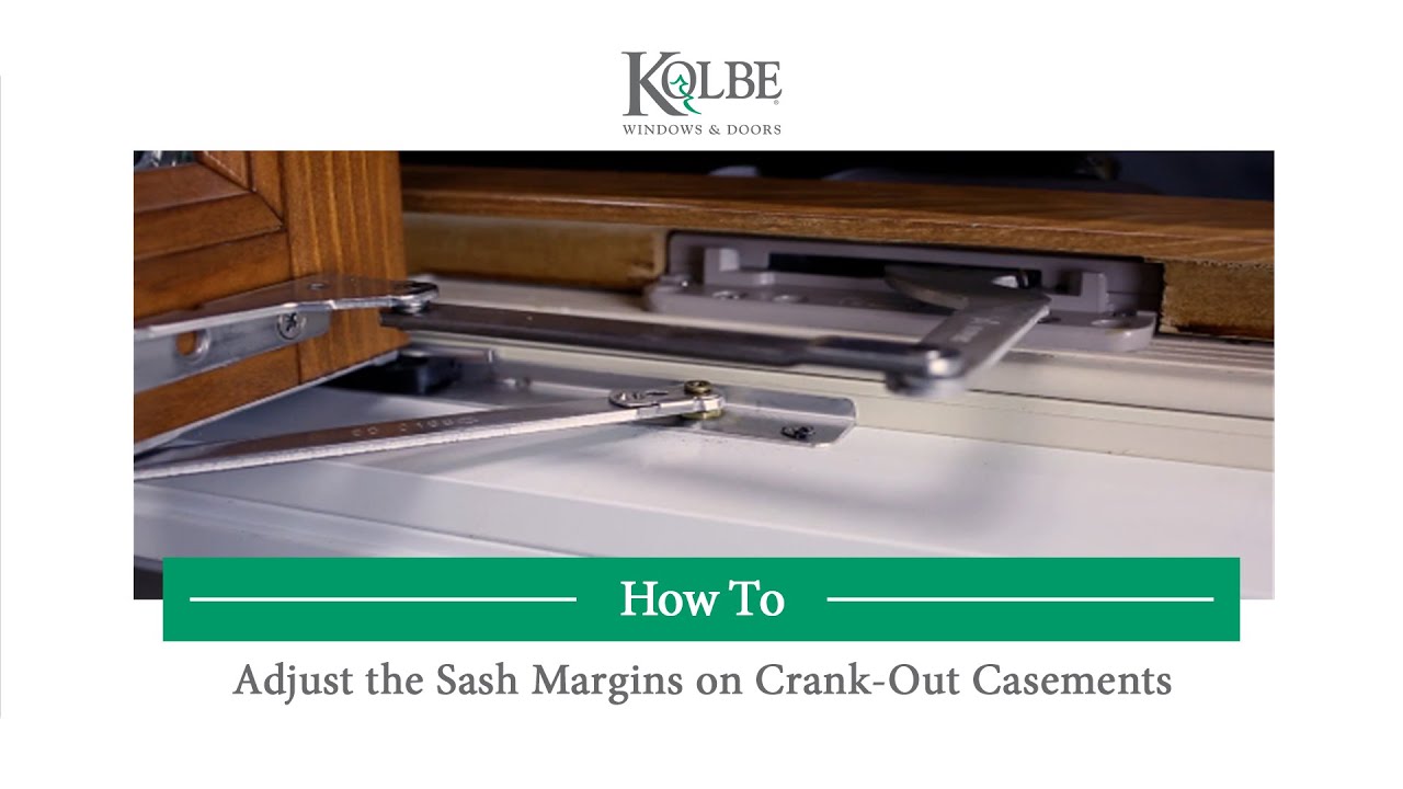How to Adjust the Sash Margins on Crank-Out Casements