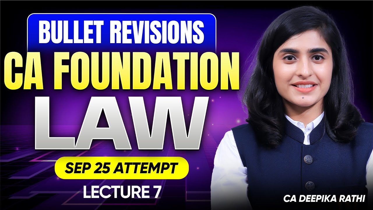 Questions On Partnership Act Revision  | CA Foundation law | Sept 25 attempt | CA Deepika Rathi