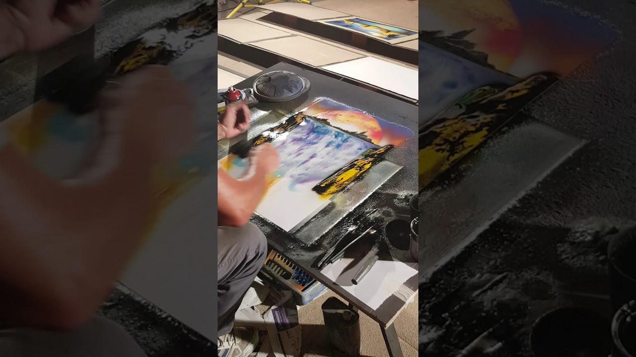 Amazing street SPRAY PAINT ART incredible artist Majorca Spain. A masterpiece perfect art