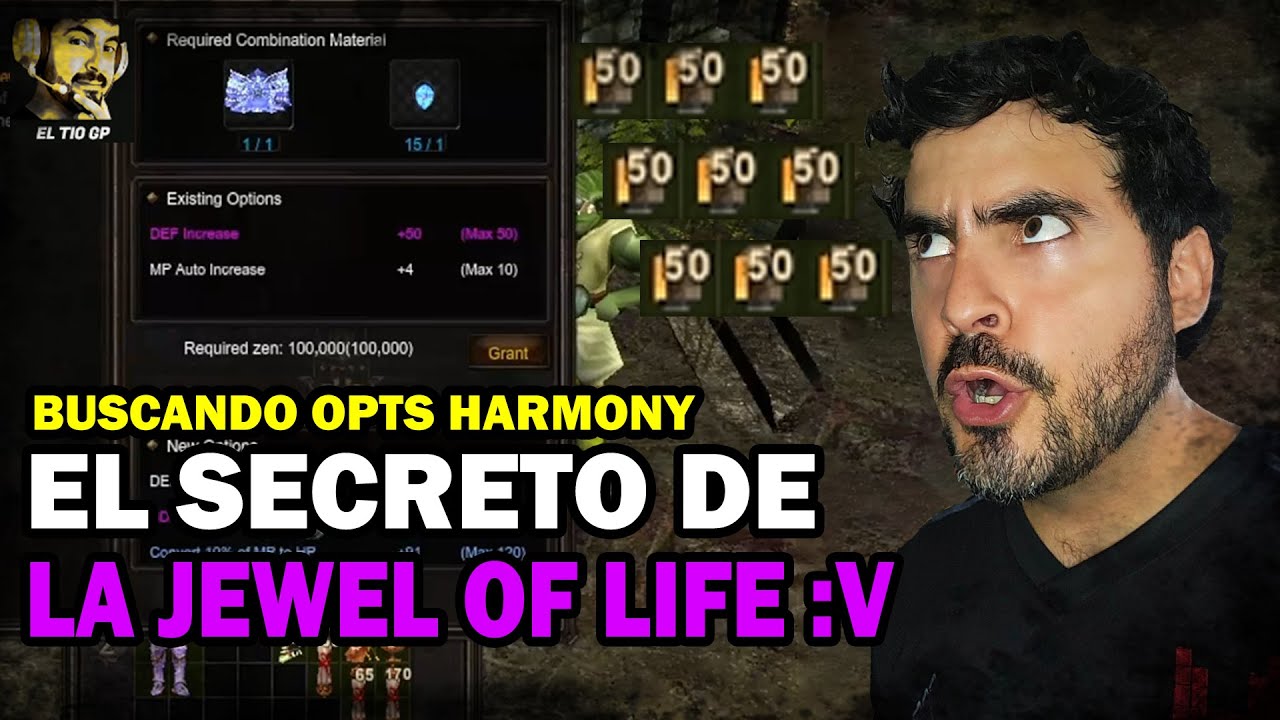 EL SECRETO DEL JEWEL OF LIFE😱| BUSCANDO OPCIONES HARMONY🤔| Muonline S17.2
