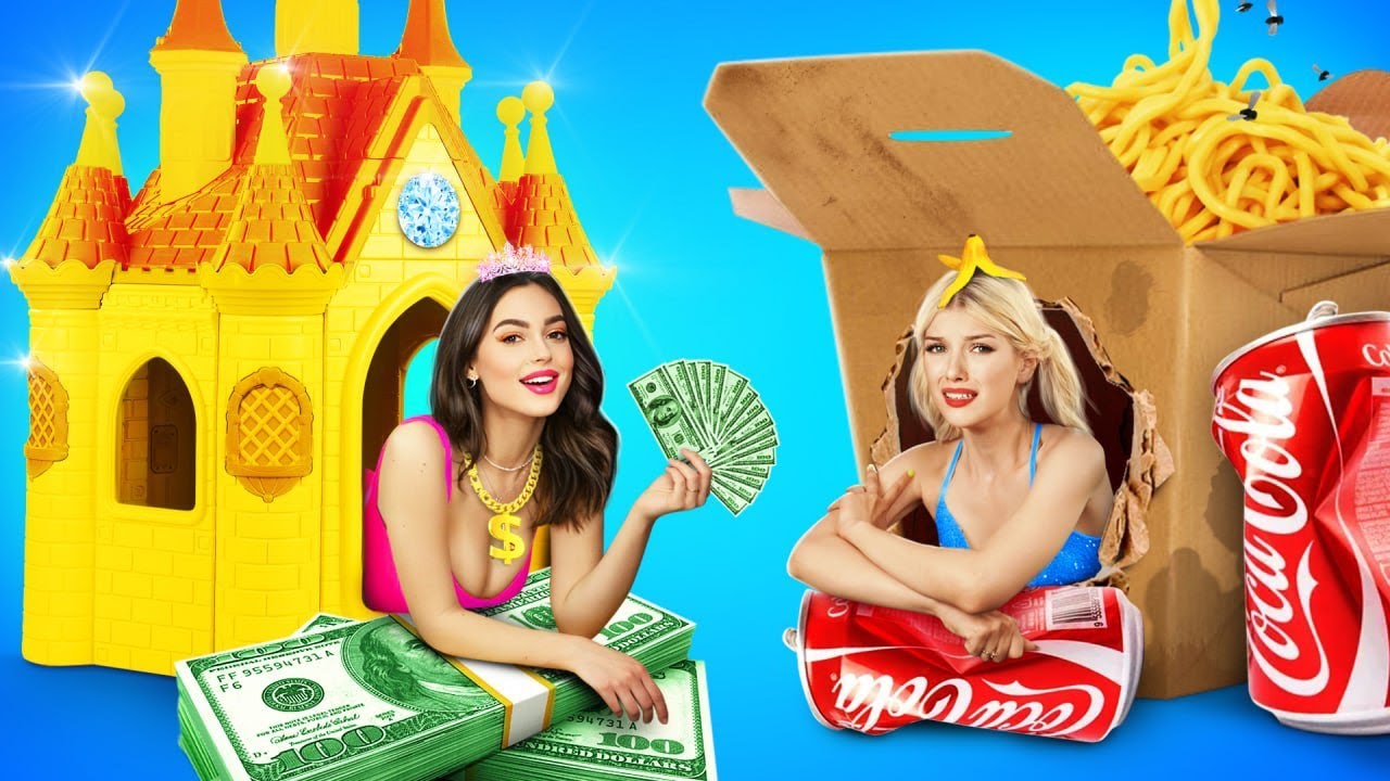 Bogata VS Biedna Siostra | Drogie VS Tanie Przer&oacute;bki z Kujona do Popularnego Ucznia by RATATA