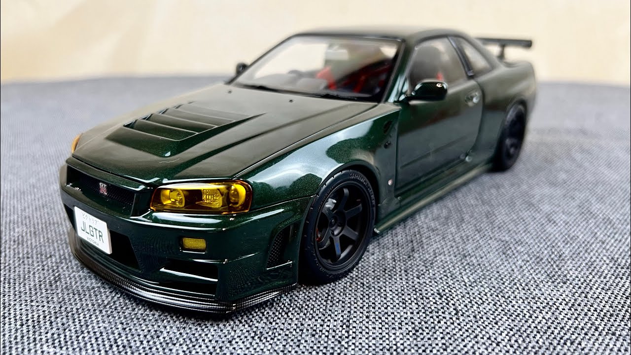 Nissan Skyline GT-R 34 Nismo Dark Green 1/18 Motorhelix