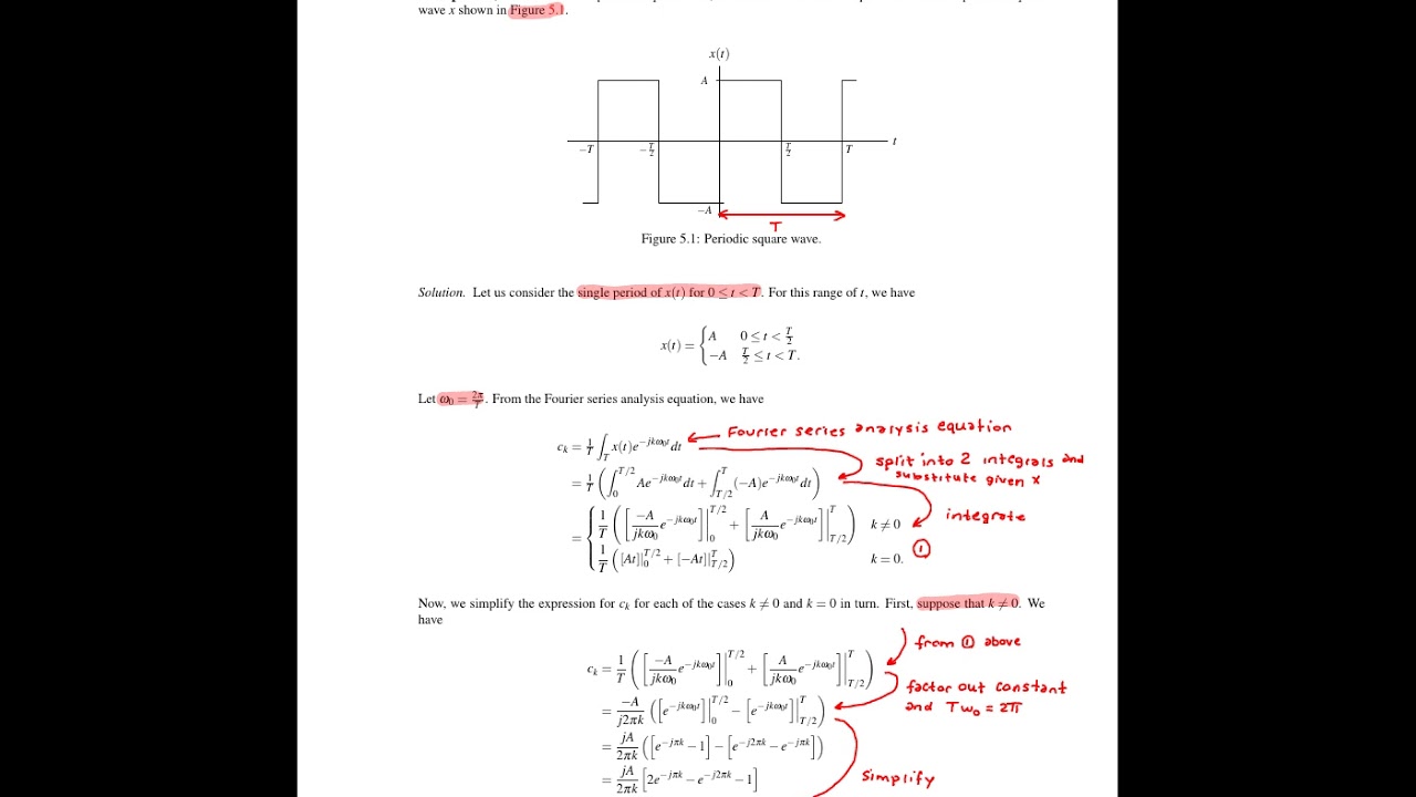 ECE 260 --- CT Fourier Series --- Fourier Series