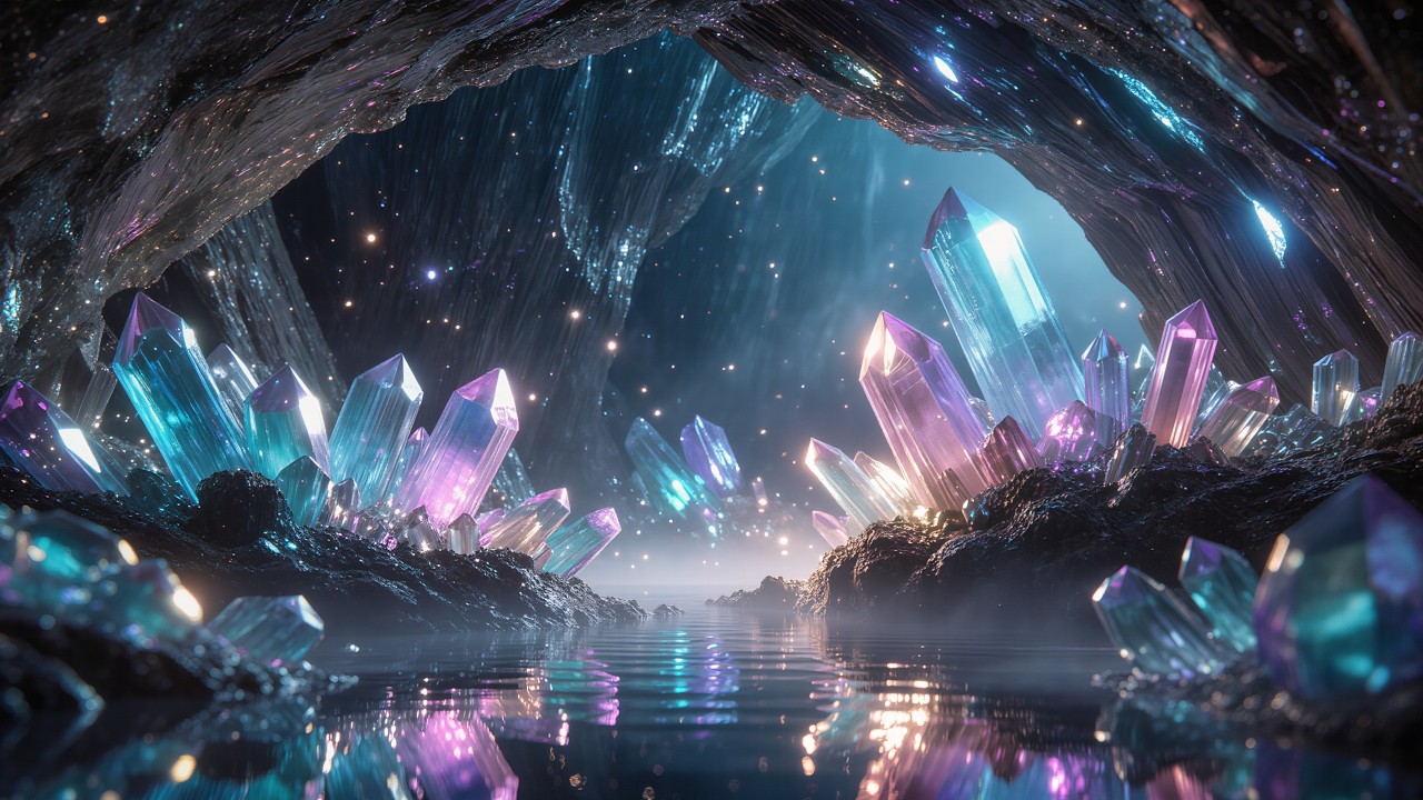THE CRYSTAL CAVE ✦ 639 Hz & 528 Hz HEART FREQUENCY FOR DEEP HEALING & ALIGNMENT