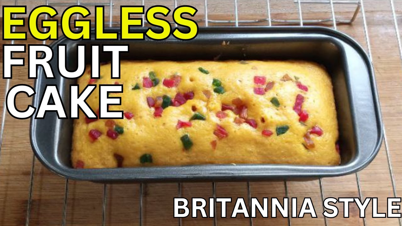 Britannia Style Tea Time Cake / Eggless Mixed Fruit Cake Recipe / Tutti Fruity Slice Cake Recipe