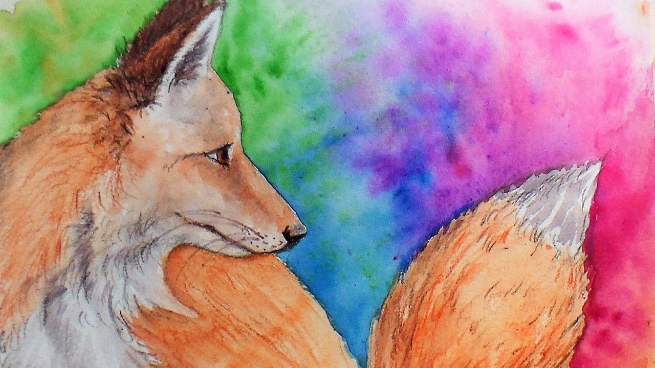 How To Paint a Fox in Watercolor Pencils Real Time Tutorial & Pencil Giveaway