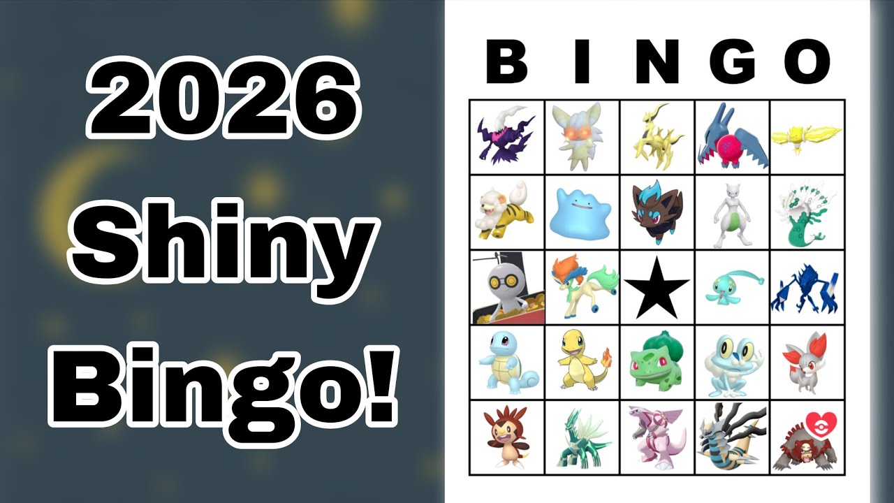 My 2026 Shiny Hunting Bingo Board!