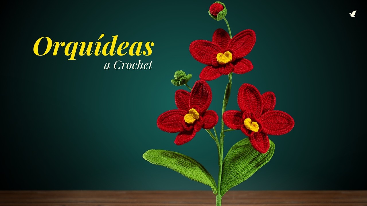 🌸 Orquídea a Crochet - Tutorial Fácil Paso a Paso
