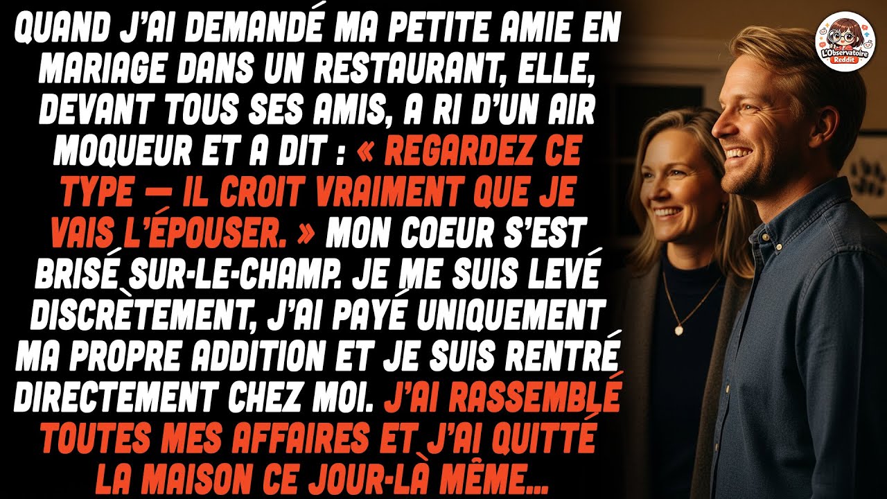 Je L’ai Demandée En Mariage Au Restaurant, Elle A Ri Avec Moquerie Devant Ses Amis