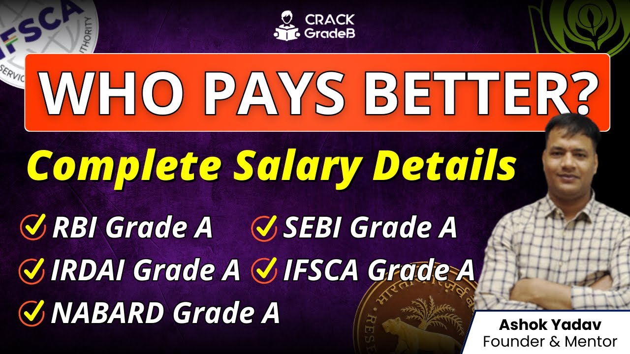 Salary Comparison – RBI Grade A, SEBI Grade A, IFSCA Grade A, NABARD Grade A, & IRDAI Grade A