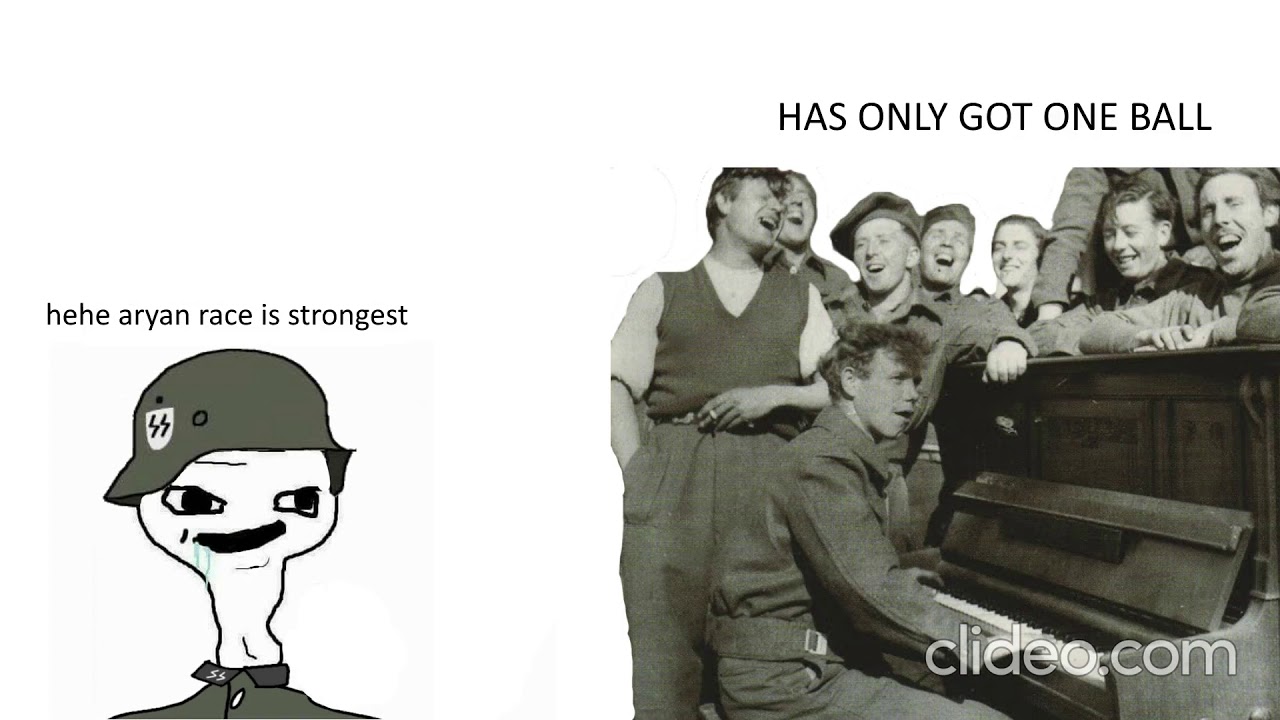 hitler has only got one ball meme