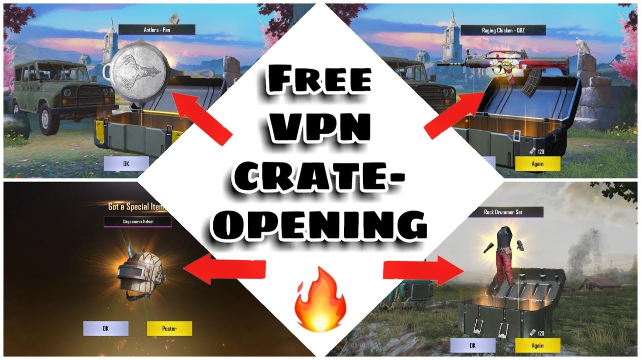 Free VPN Crate Opening | New VPN Trick | Free skins, outfit | G1 Gaming