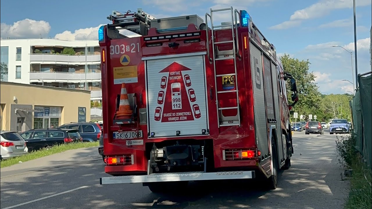 Odjazd z MZ 303[S]21 GBA 2,5/27 Volvo FM 380/Bocar z JRG-3 Katowice