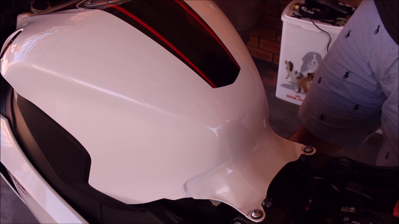 Remove Motorcycle Tankpad/protector and Adhesive From Paint (Part 1 of 2)