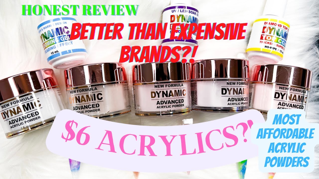 😳$6 Acrylics?!! Better Than Expensive Brands? 🤫 | DYNAMIC NAIL SUPPLY HONEST REVIEW