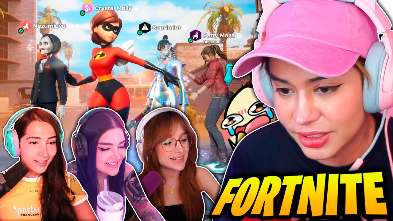 CRYSTAL MOLLY JUEGA FORTNITE CON PATTY CAPRI Y NEZUMI! 😂😂