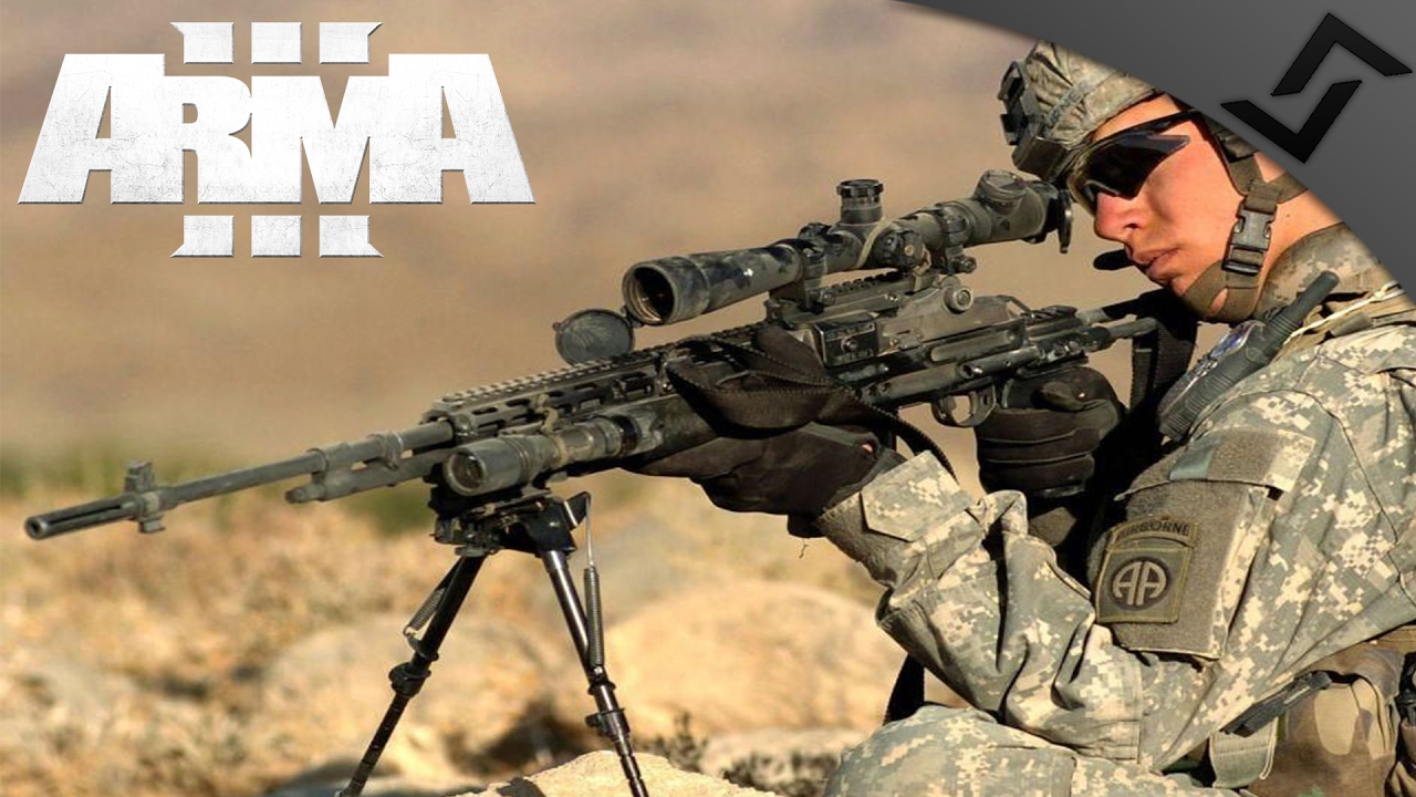 M24 & M14 EBR Sniper - ARMA 3 - Desert Mountain Sniper Gameplay
