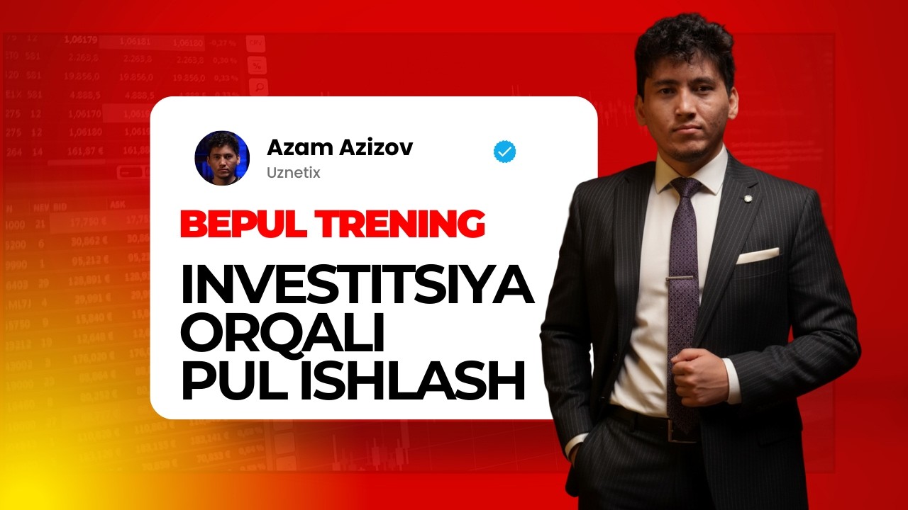 2 soatda investitsiya orqali pul ishlashni o‘rganing