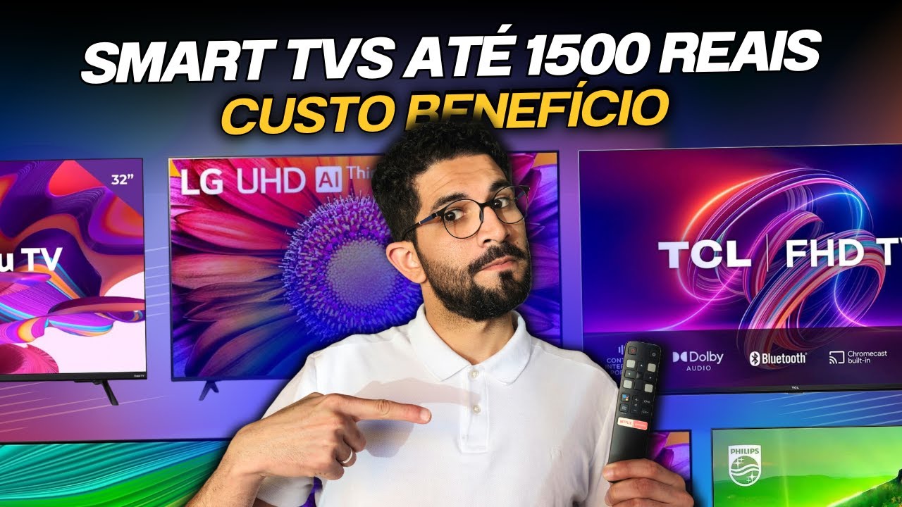 5 MELHORES Smart TVs At&eacute; 1500 Reais 2025 Custo Benef&iacute;cio | QUAL TV COMPRAR